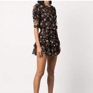 NWT Misa Los Angeles Becca floral print mini dress